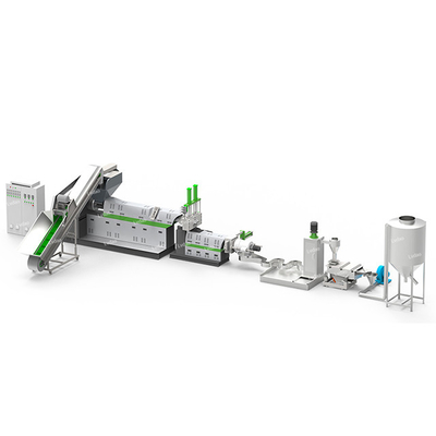 PP Pe Mokra folia Maszyna do recyklingu tworzyw sztucznych 200 kg / H 55 kW Wysoka wydajność energetyczna