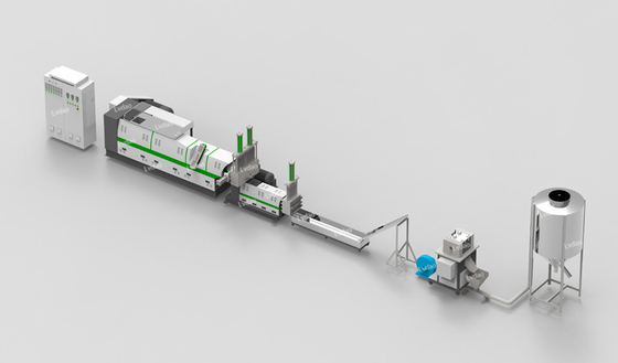 Konfigurowalna kolorowa plastikowa maszyna do recyklingu Pa Nylon 150 kg / H ISO / CE
